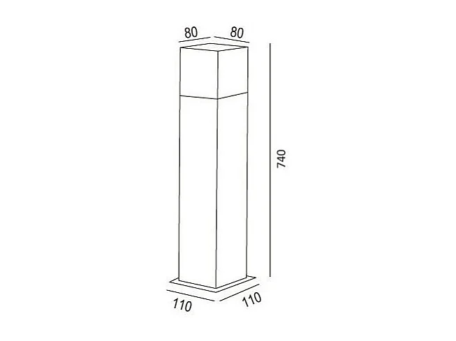 Baliza Exterior Superficie Pie 74cm Augusta Blanca Blanco