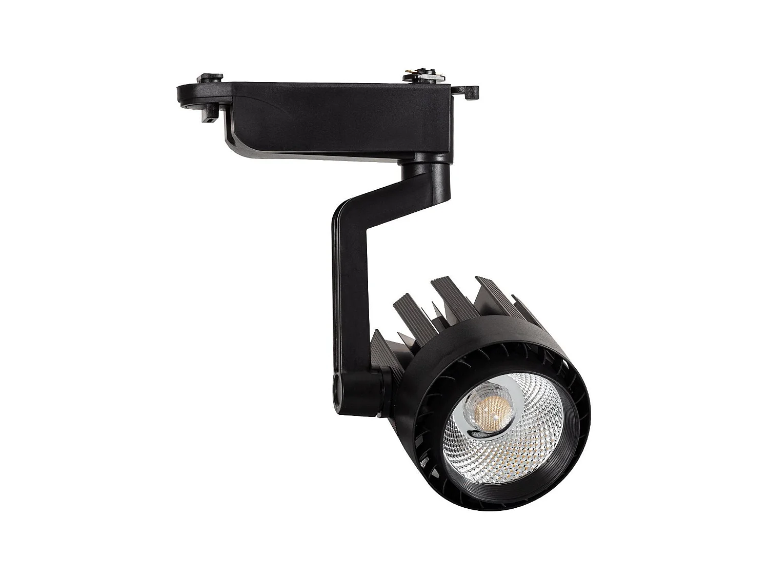 Spot LED sur Rail Monophasé 30W Dora Noir 5000K Blanc froid