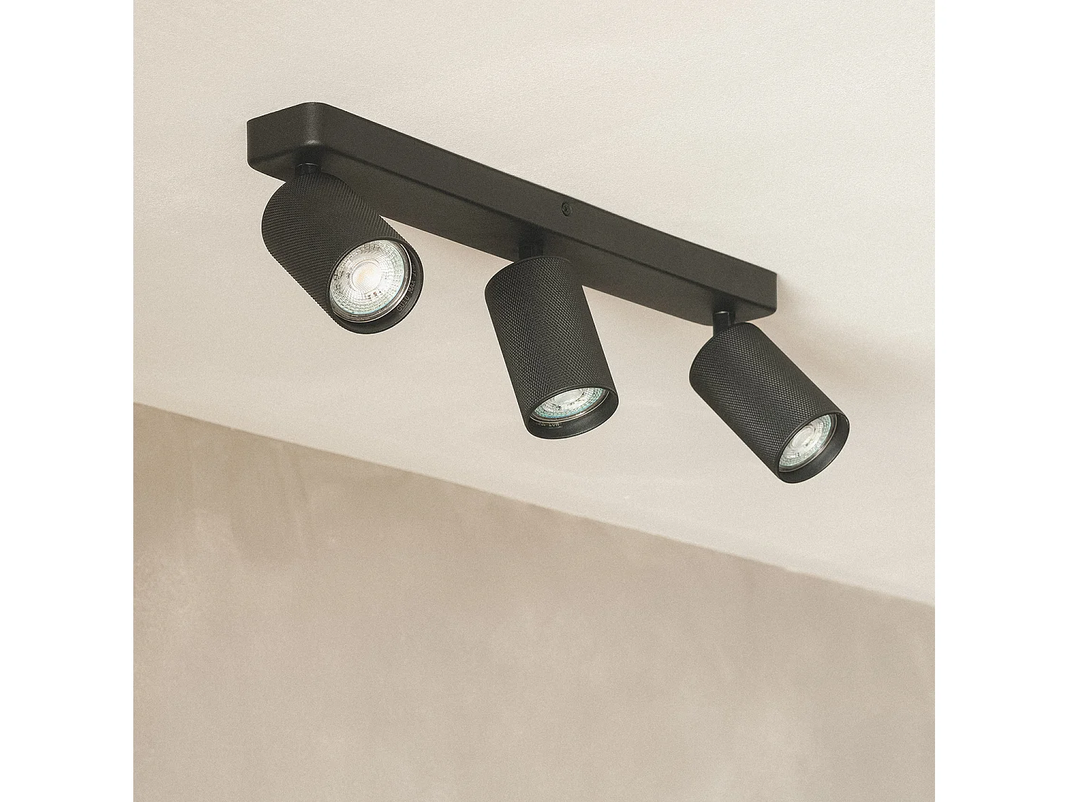 Applique Murale Aluminium Breixo 3 Spots  Noir