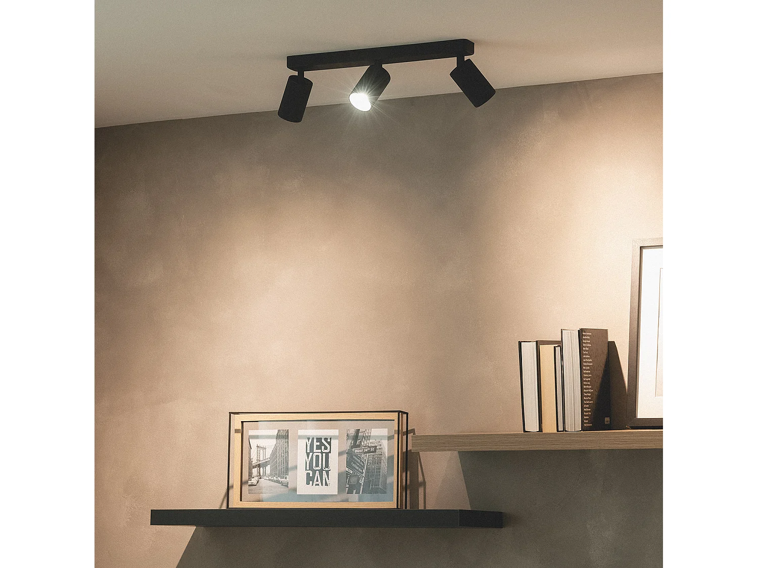 Applique Murale Aluminium Breixo 3 Spots  Noir