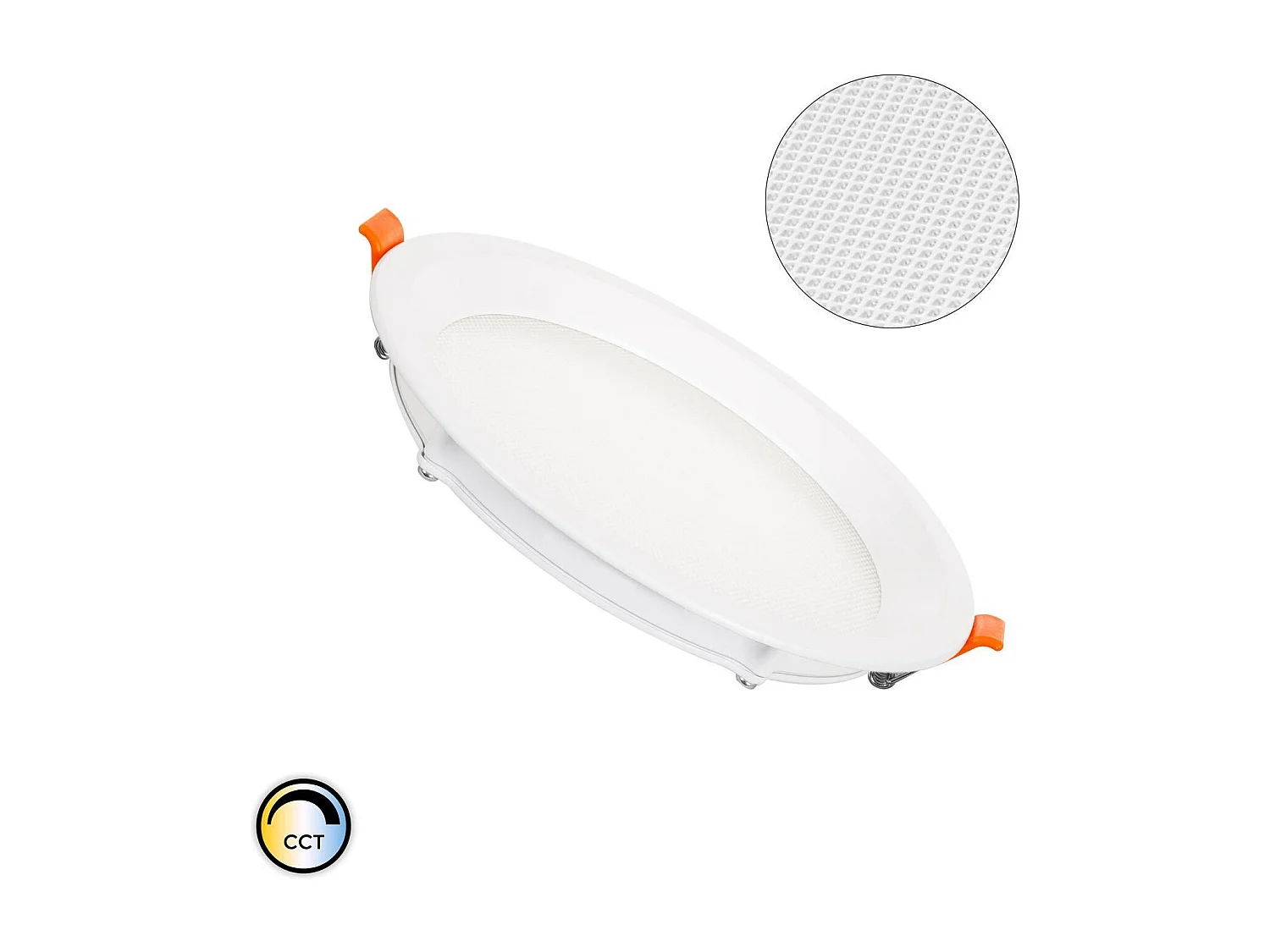 Placa LED 16W Circular CCT Seleccionable Microprismático LIFUD Corte Ø 150 mm No Flicker (2700K - 4000K - 6000K) Seleccionable (Cálido-Neutro-Frío)