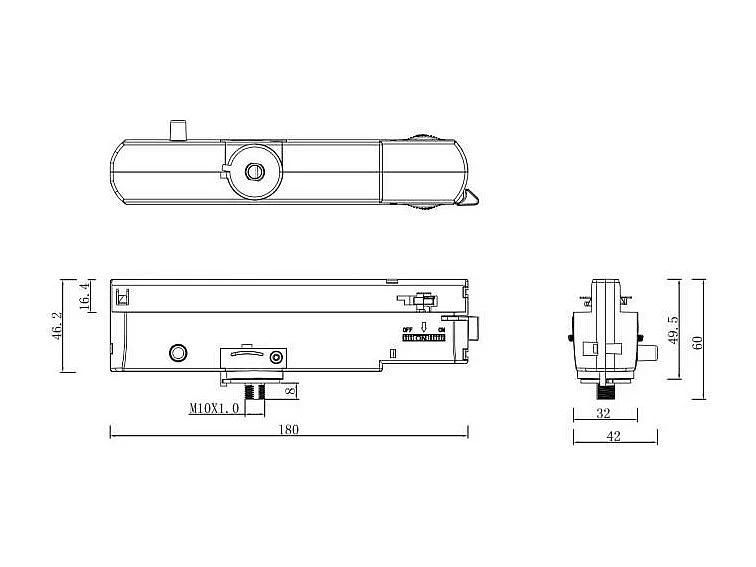 Spot LED sur Rail Triphasé 30W Fuji Blanc 4000K Blanc neutre