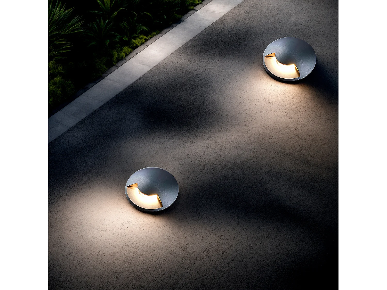 Balise Extérieure LED Encastrable Sol 1L 24V DC Loto Grise 4000K Blanc neutre