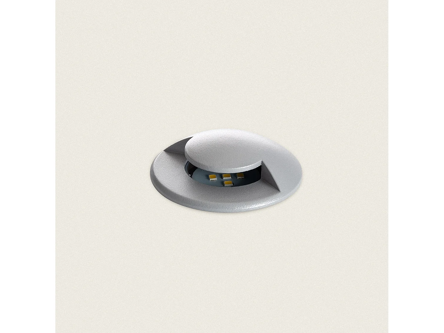 Balise Extérieure LED Encastrable Sol 1L 24V DC Loto Grise 4000K Blanc neutre