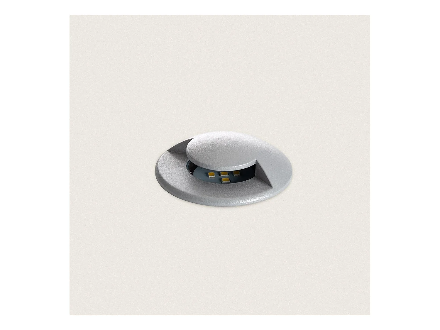 Baliza Exterior LED Empotrable Suelo 1L 24V DC Loto Gris 4000K Blanco Neutro