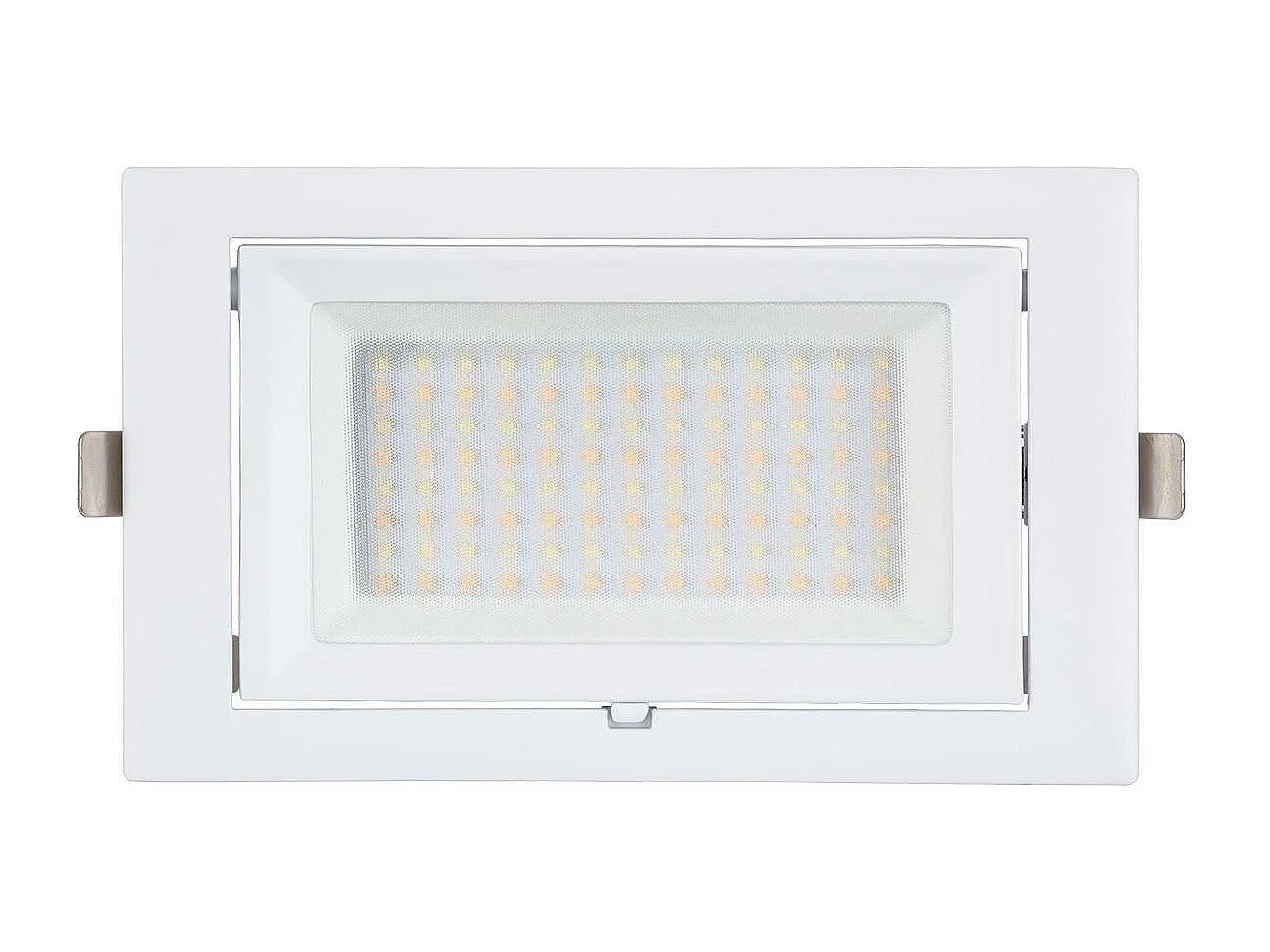 Spot Downlight LED 20W Rectangulaire Orientable  130 lm/W LIFUD Coupe 210x125 mm Blanc Chaud  3000K