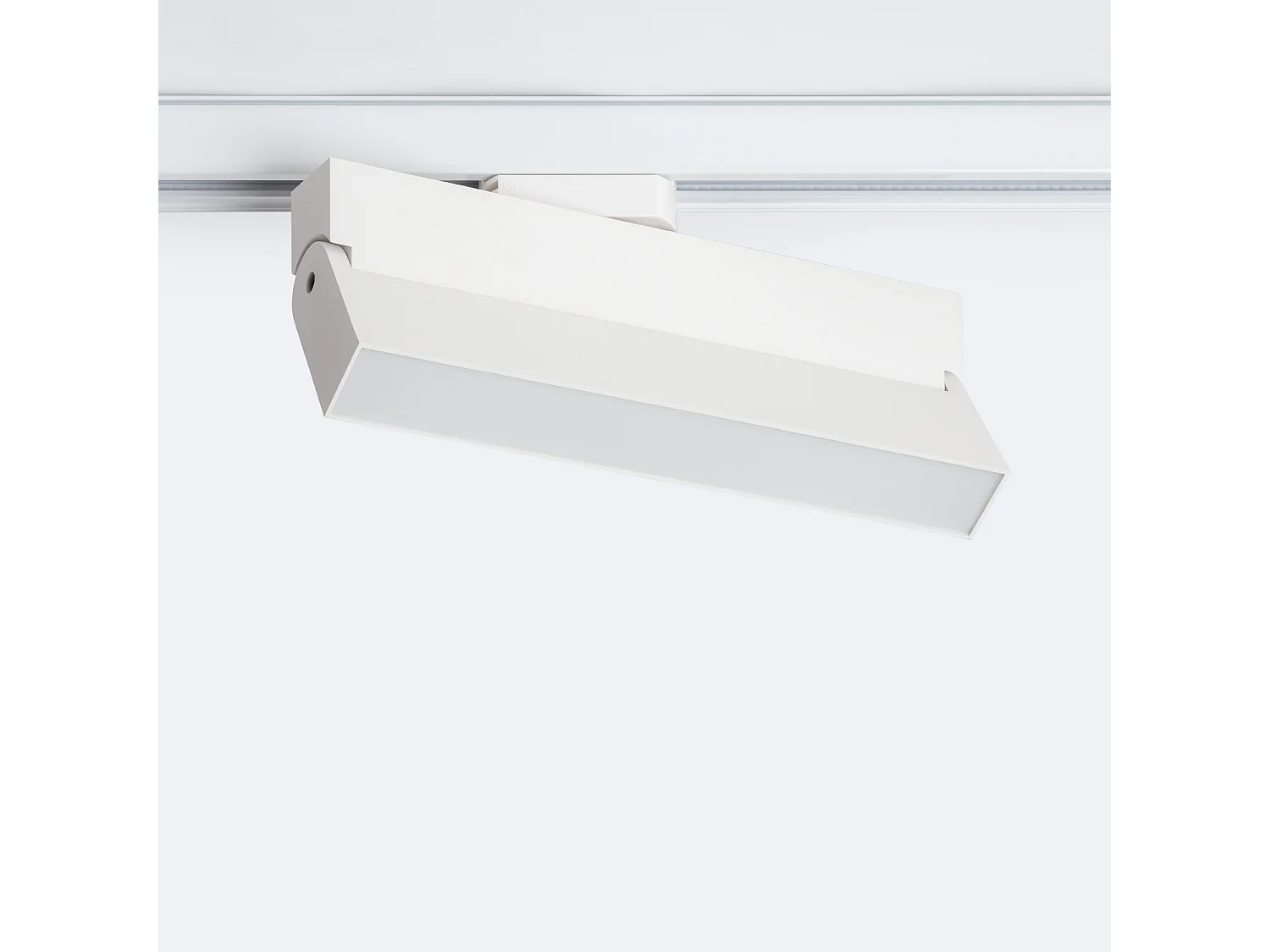 Spot Linéaire LED sur Rail Monophasé 24W CCT Sélectionnable Dimmable Elegant Blanc 3000K - 4000K - 5000K Sélectionnable