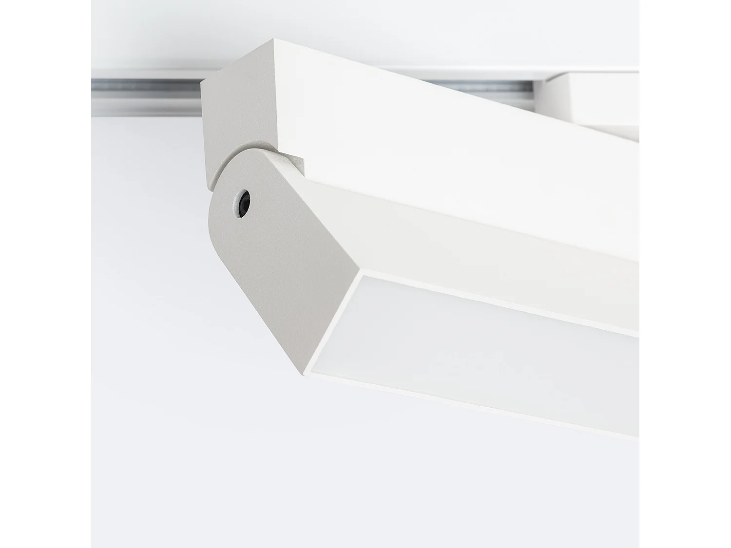 Spot Linéaire LED sur Rail Monophasé 24W CCT Sélectionnable Dimmable Elegant Blanc 3000K - 4000K - 5000K Sélectionnable