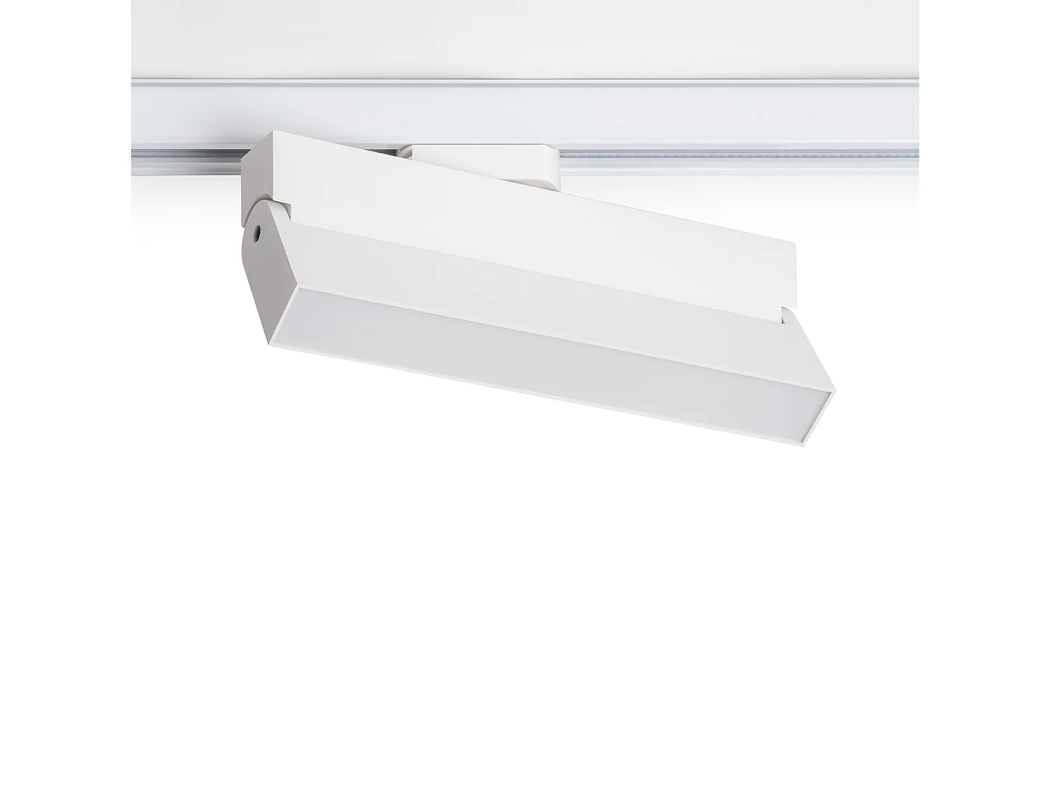 Spot Linéaire LED sur Rail Monophasé 24W CCT Sélectionnable Dimmable Elegant Blanc 3000K - 4000K - 5000K Sélectionnable