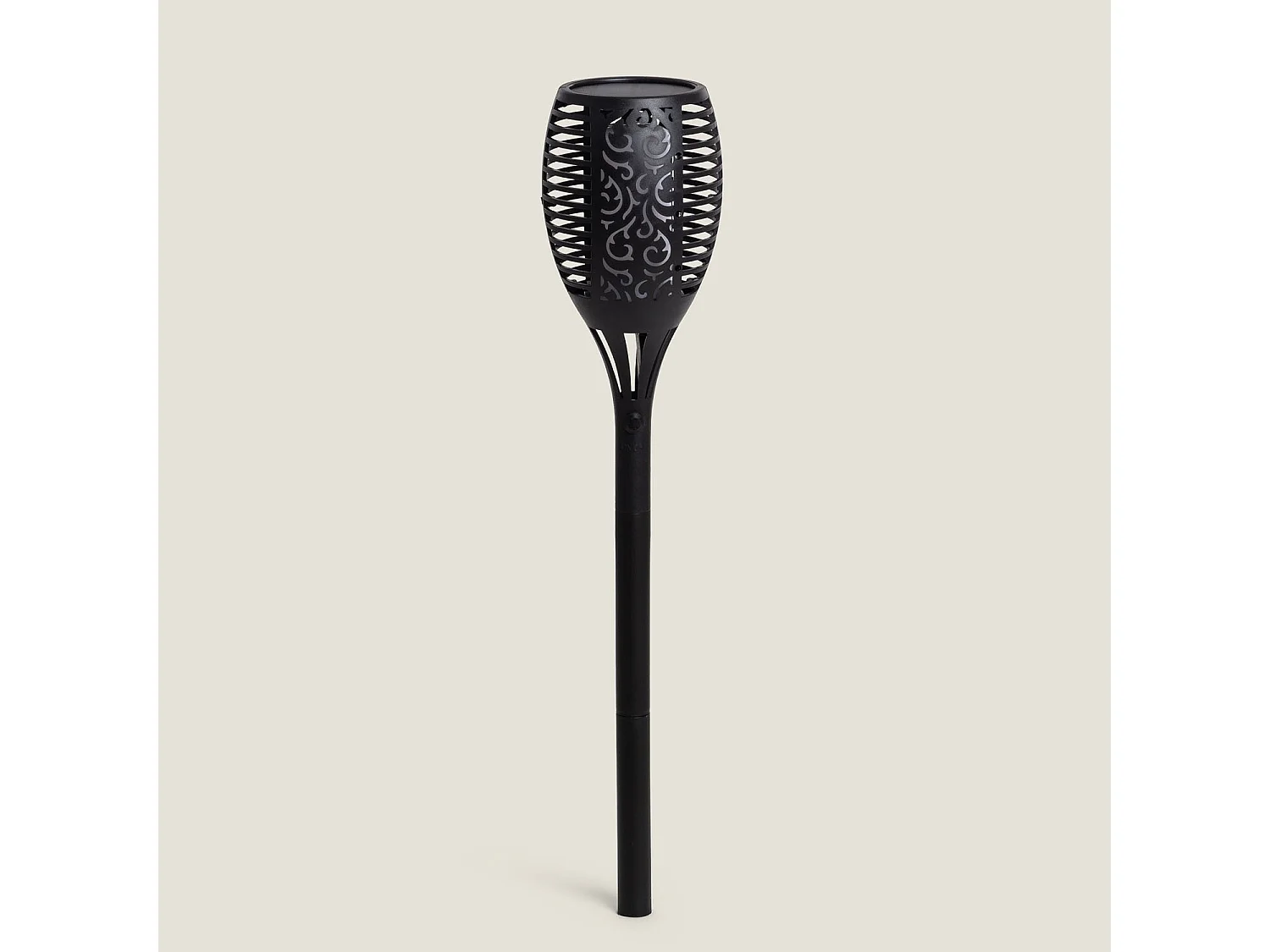 Torche LED Solaire Effet Flamme sur Piquet 1W 78cm  Noir