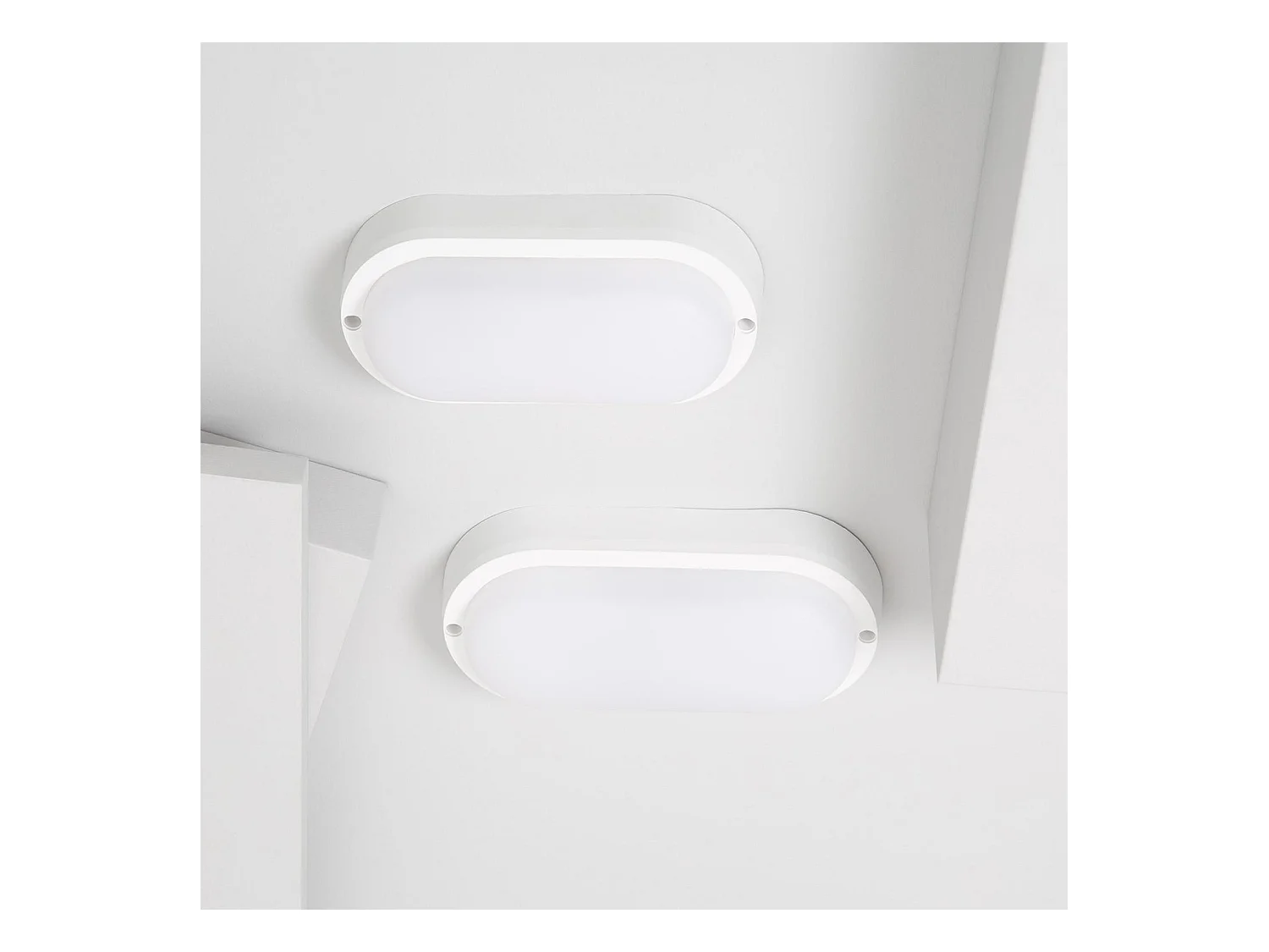 Plafoniera LED 15W Ovale per Esterni 85x173 mm IP65 Hublot White 4000K Bianco Naturale