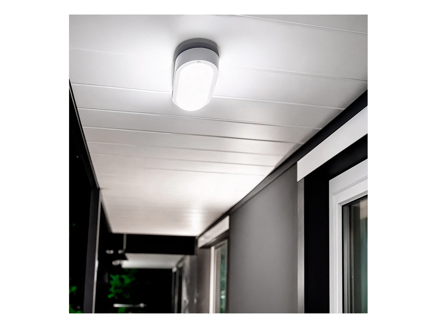 Plafonnier LED Extérieur Ovale 15W Hublot White IP65 85x173 mm  4000K Blanc neutre