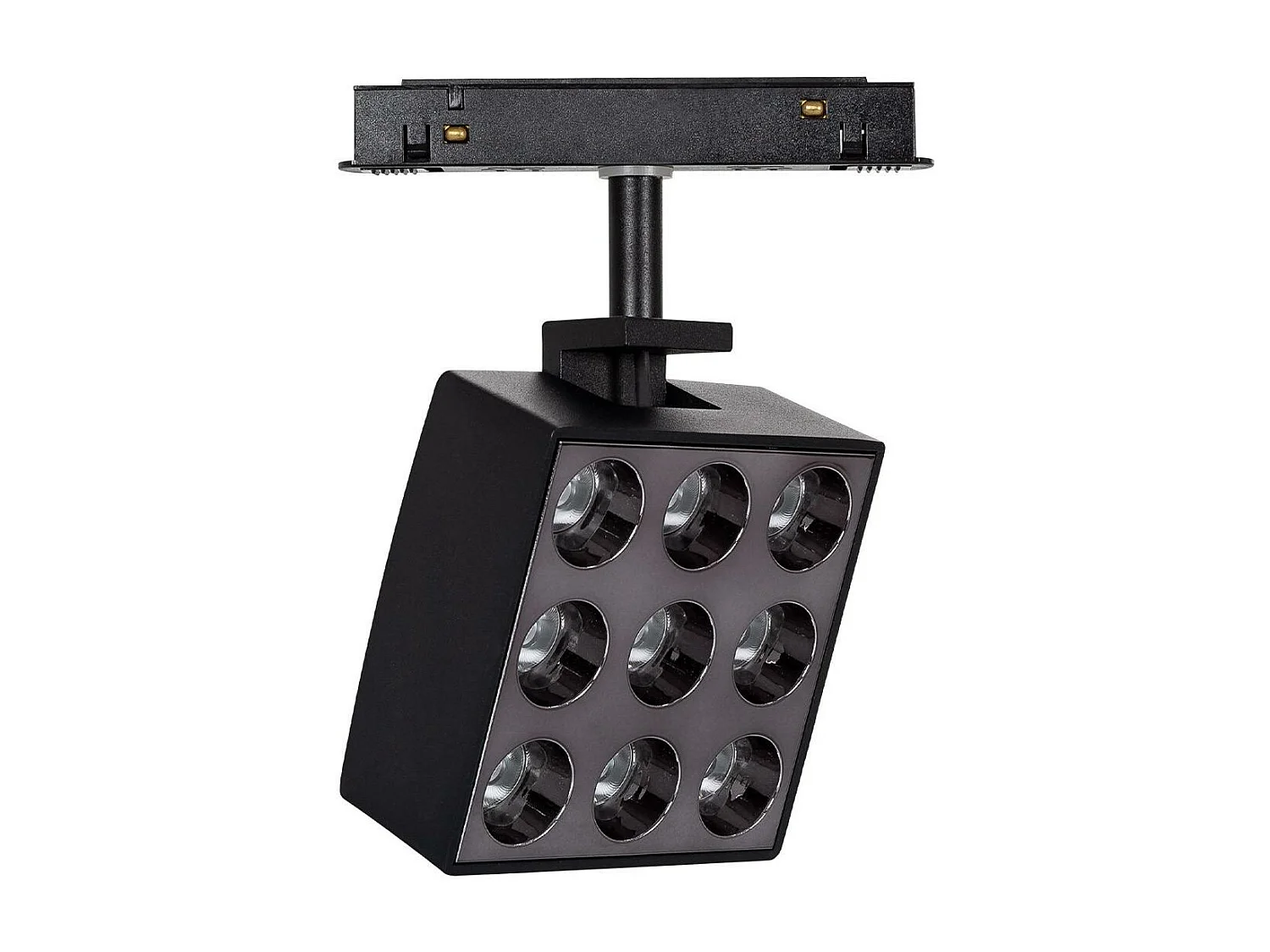 Spot LED sur Rail Magnétique 20mm 15W Optic 48V Noir 3000K Blanc chaud