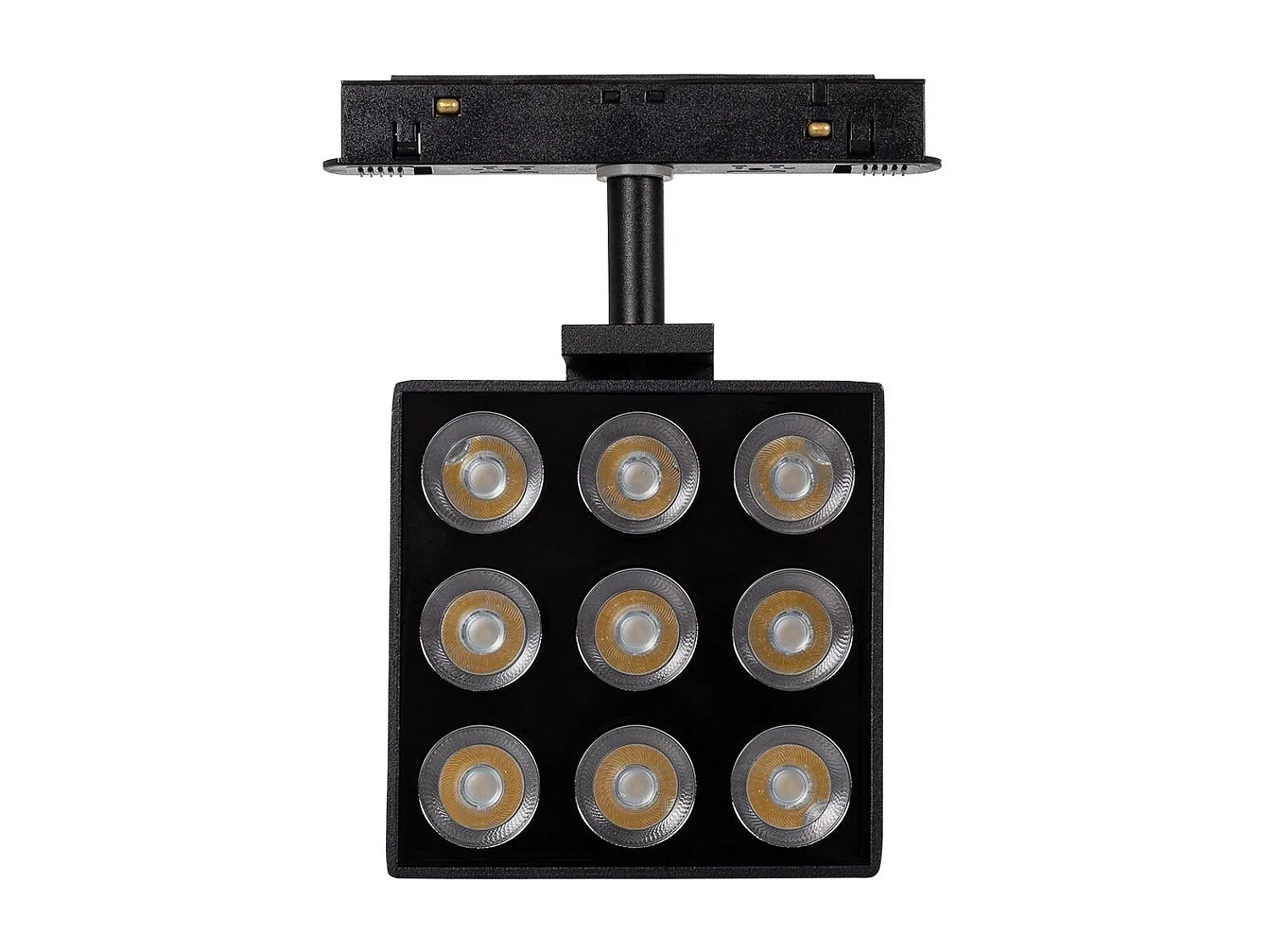Spot LED sur Rail Magnétique 20mm 15W Optic 48V Noir 3000K Blanc chaud