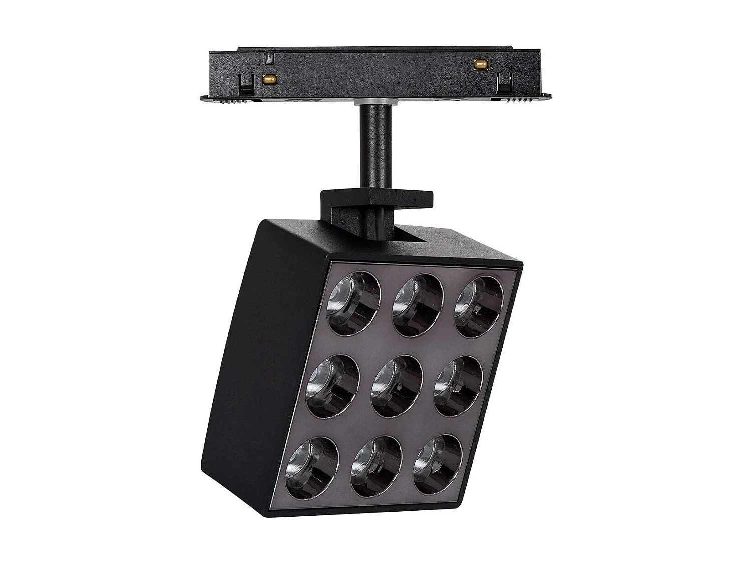 Spot LED sur Rail Magnétique 20mm 15W Optic 48V Noir 3000K Blanc chaud