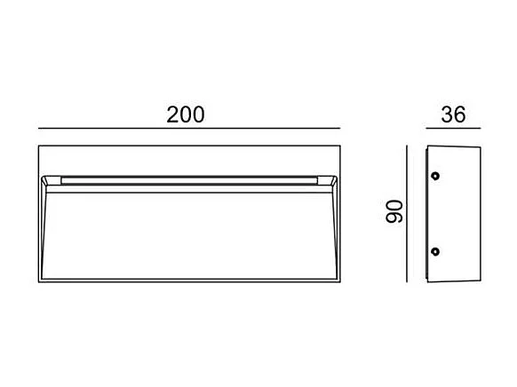 Baliza Exterior LED 6W Superficie Pared Aluminio Columbia 4000K Blanco Neutro