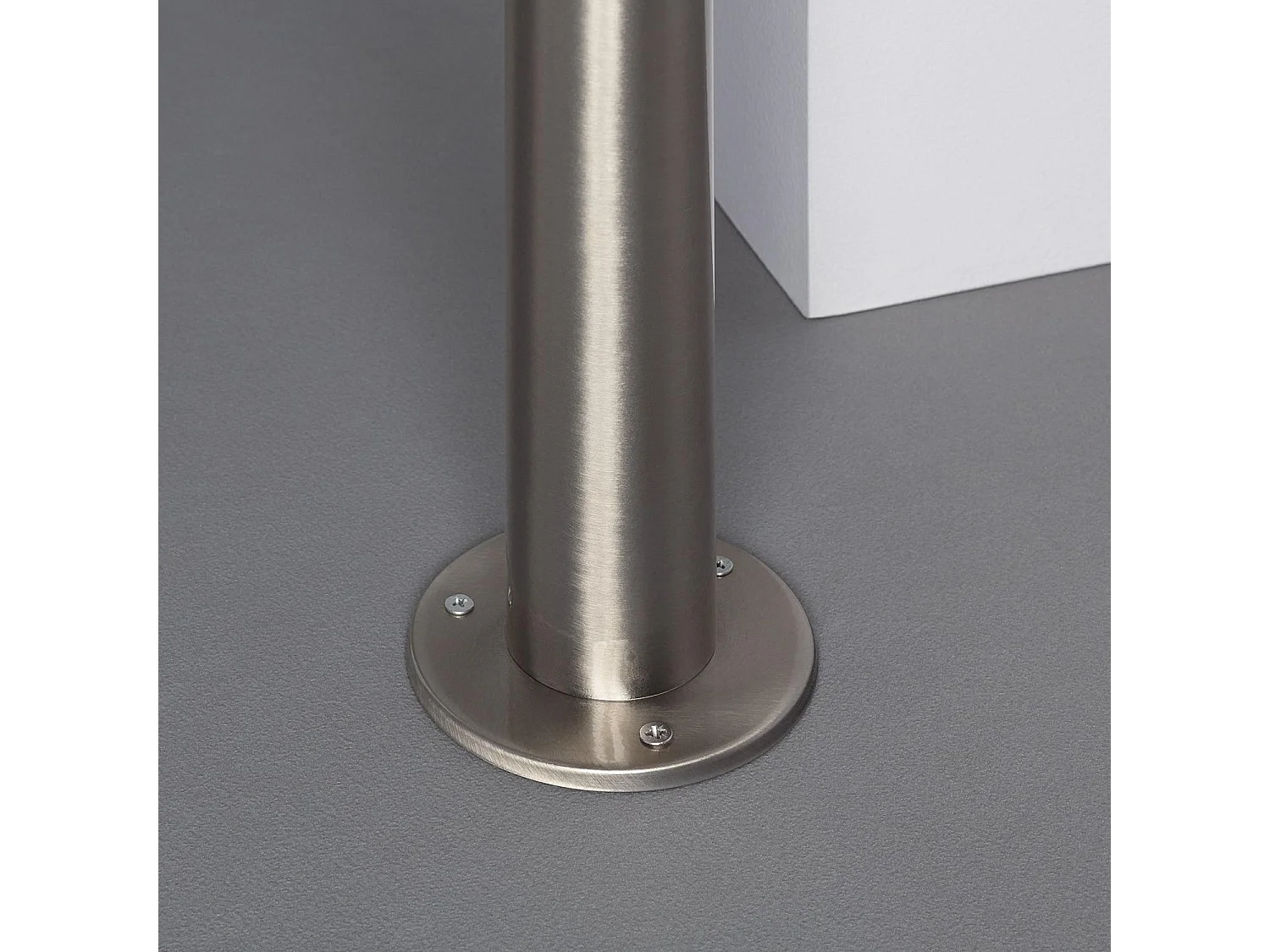 Balise LED Solaire Extérieure Helios Inox 6W en Saillie sur Pied 45cm avec Détecteur de Mouvement Helios Inox 3000K Blanc chaud