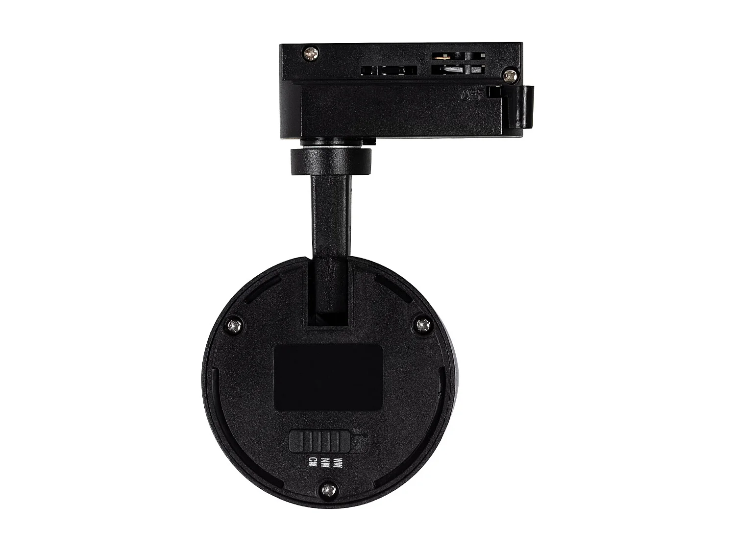 Spot LED sur Rail Monophasé 30W Mallet Dimmable CCT Sélectionnable Noir