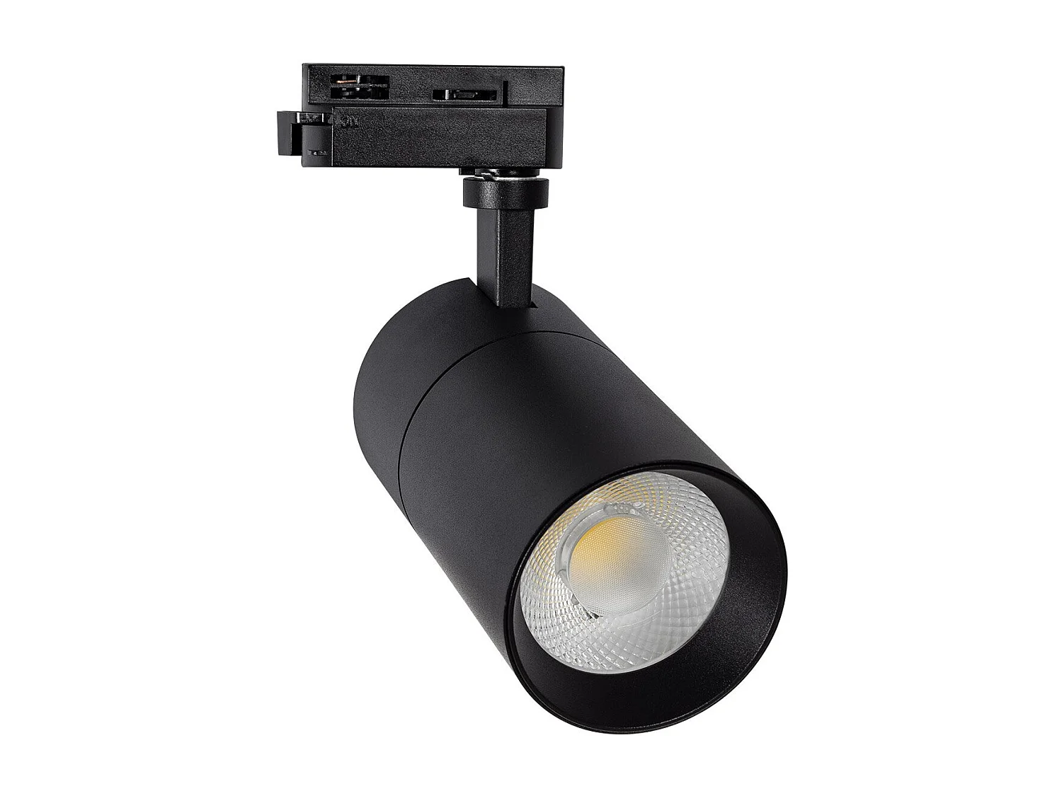 Spot LED sur Rail Monophasé 30W Mallet Dimmable CCT Sélectionnable Noir