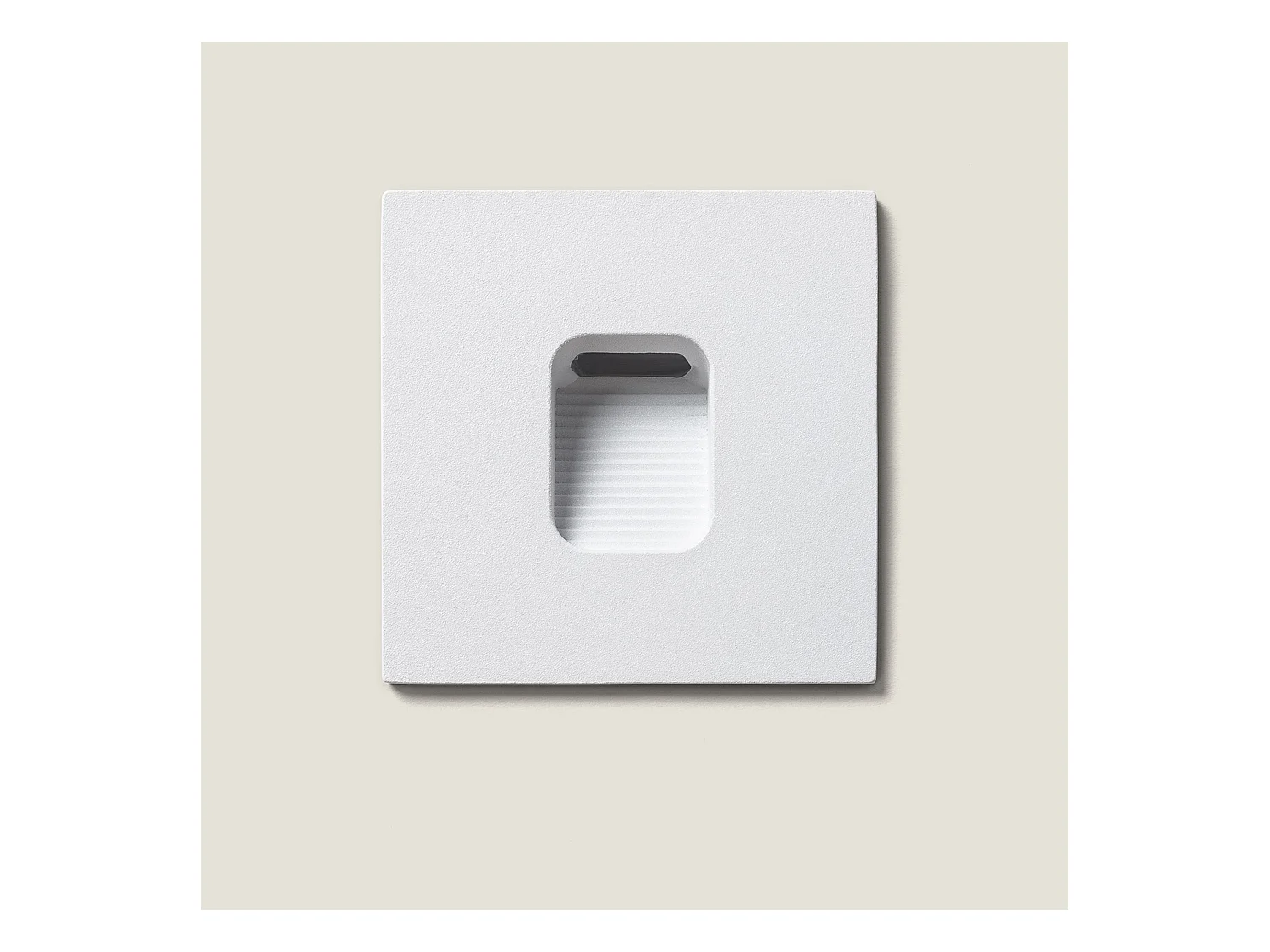Balise LED Extérieure 2W Encastrable au Mur Carrée Olite Blanche 2700K Blanc chaud