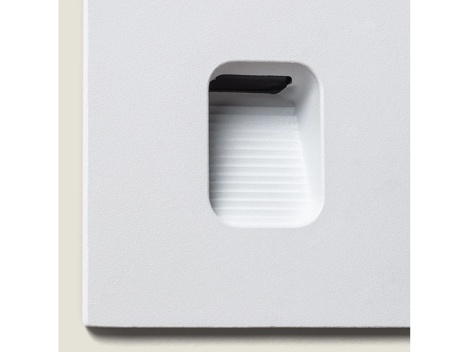 Baliza Exterior LED 2W Empotrable Aluminio Pared Cuadrado Blanco Olite 2700K Blanco Cálido