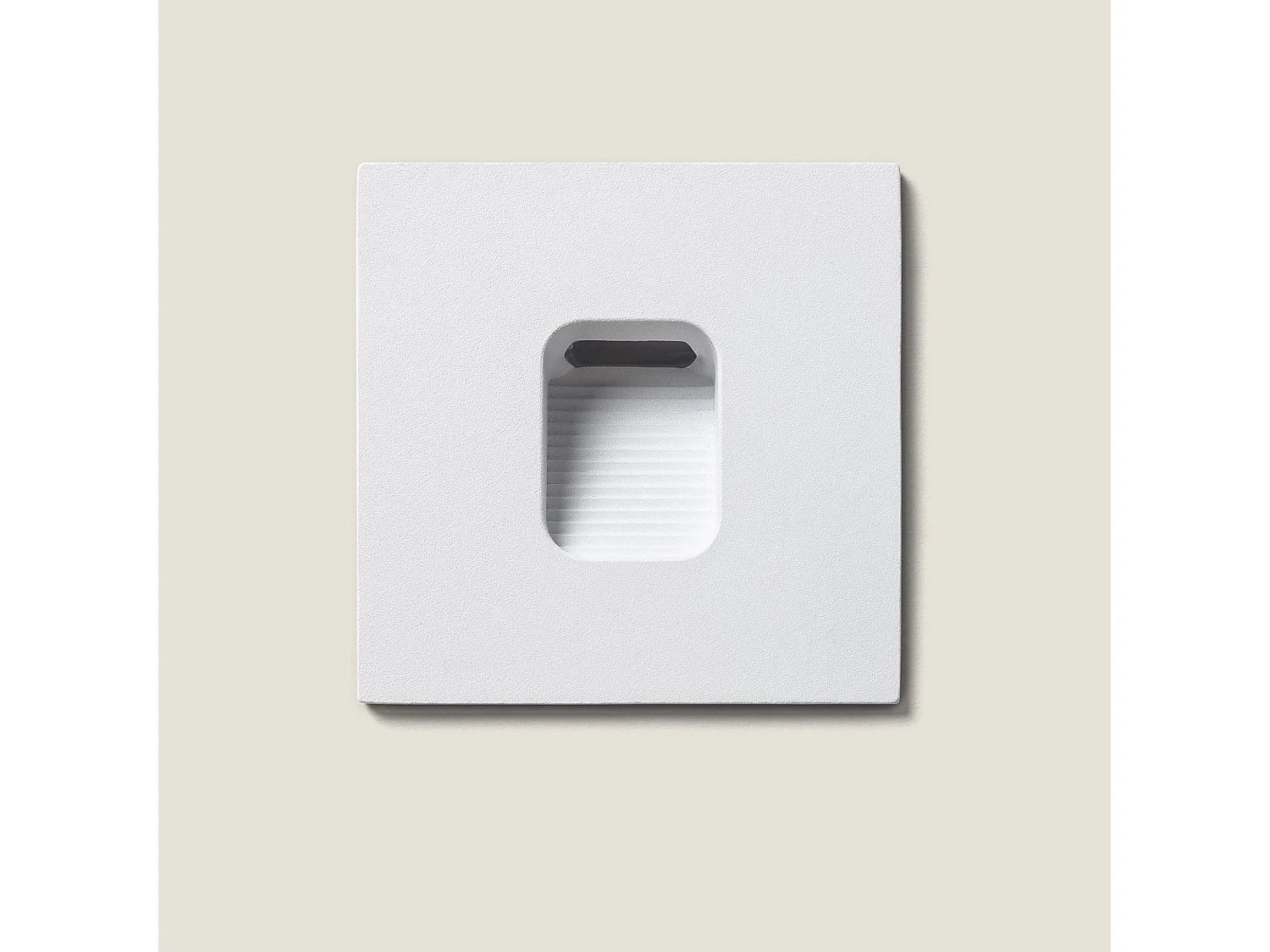 Baliza Exterior LED 2W Empotrable Aluminio Pared Cuadrado Blanco Olite 2700K Blanco Cálido