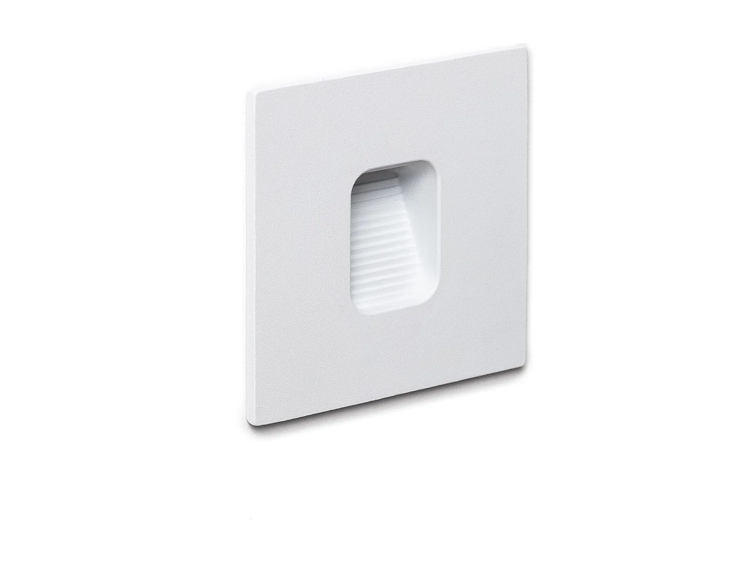Baliza Exterior LED 2W Empotrable Aluminio Pared Cuadrado Blanco Olite 2700K Blanco Cálido