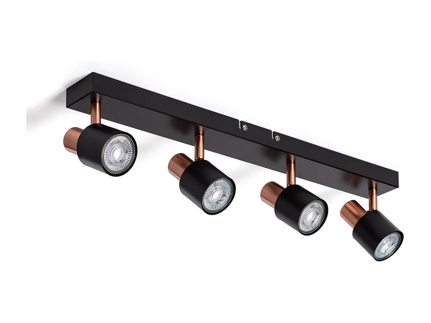 Lámpara de Techo Orientable Metal 4 Focos Ciro Black Rose Large Negro