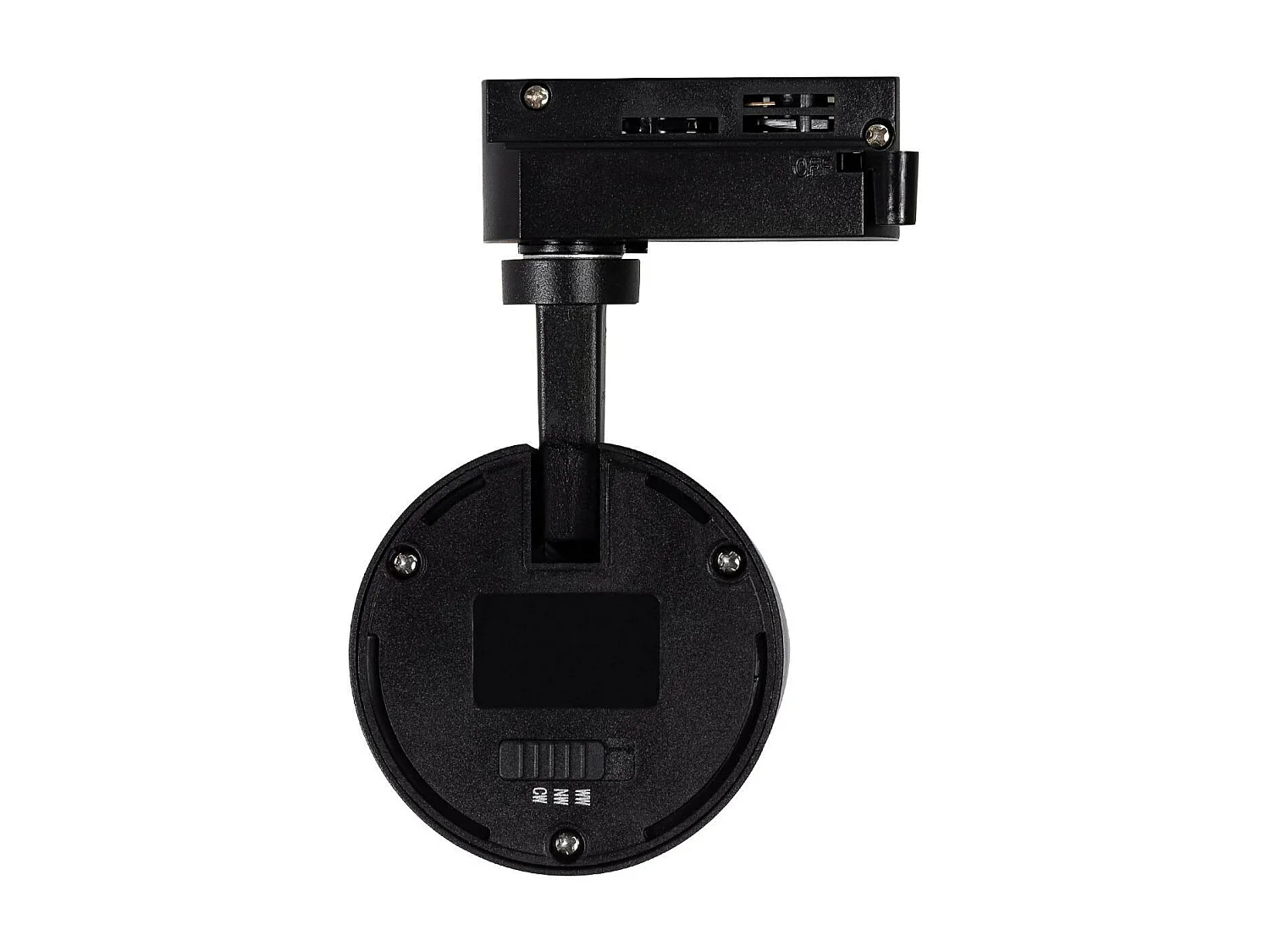 Spot LED sur Rail Monophasé 20W Mallet Dimmable CCT Sélectionnable Noir