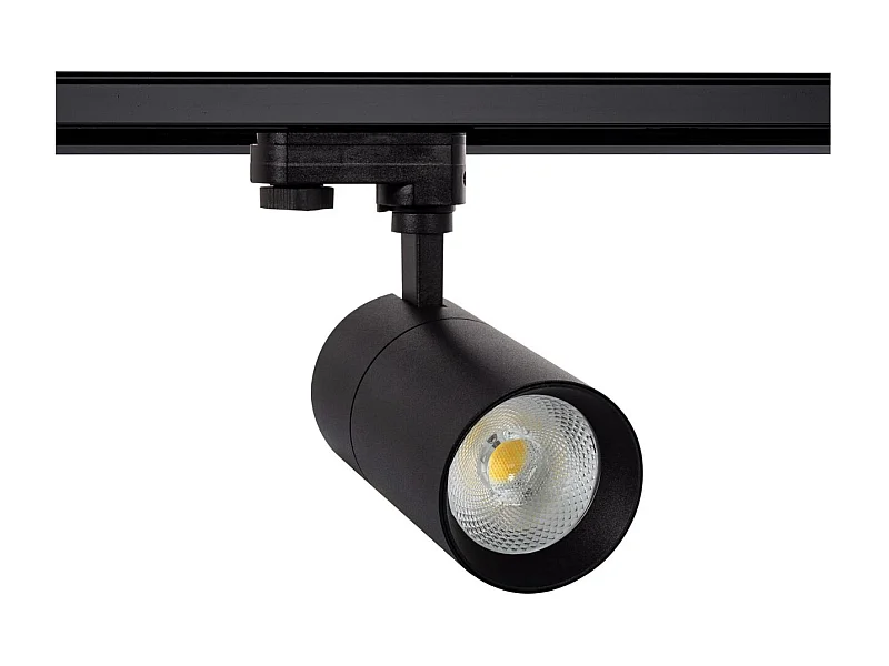 Spot LED sur Rail Monophasé 20W Mallet Dimmable CCT Sélectionnable Noir