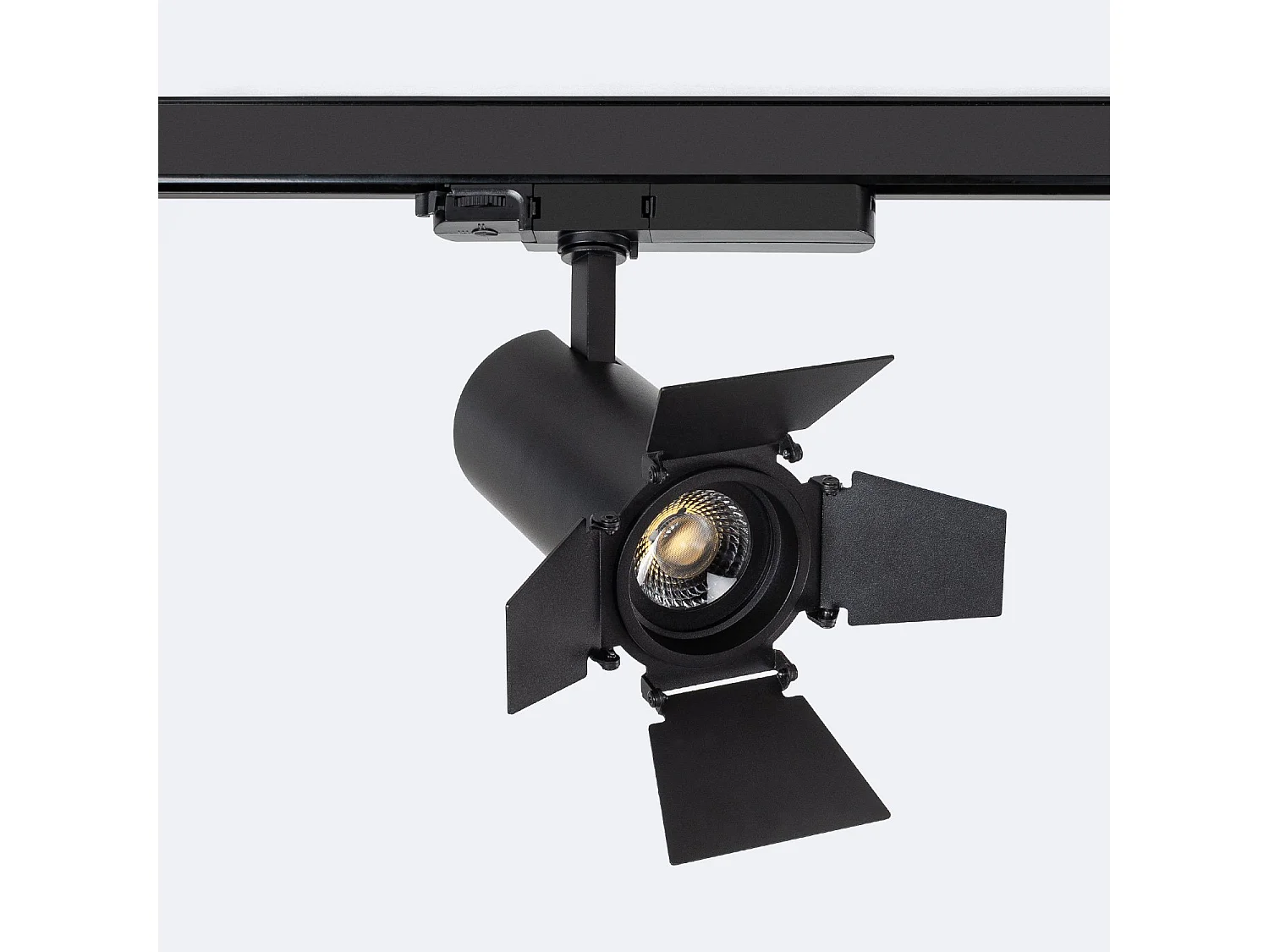 Spot LED Fasano Cinéma 30W CCT Sélectionnable pour Rail Triphasé Dimmable Noir 2700K - 3200K - 4000K Sélectionnable