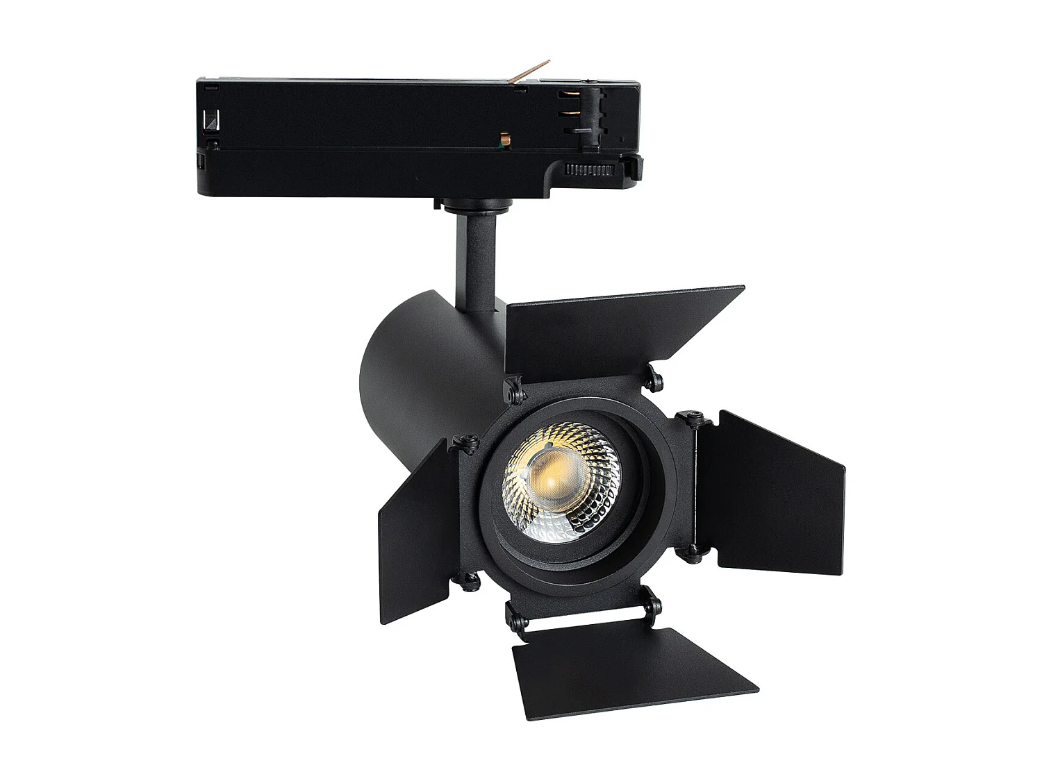 Spot LED Fasano Cinéma 30W CCT Sélectionnable pour Rail Triphasé Dimmable Noir 2700K - 3200K - 4000K Sélectionnable