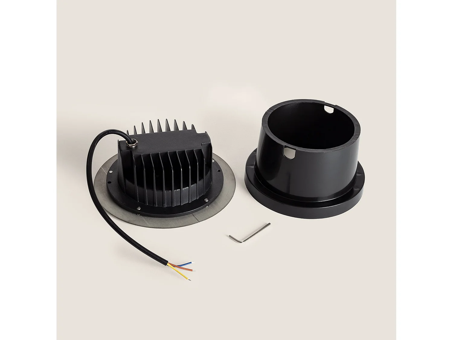 Spot LED Extérieur 18W Solid Encastré au Sol Inox 3000K Blanc chaud