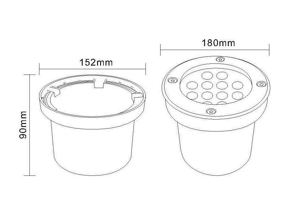 Foco Exterior LED 18W Solid Empotrable Suelo Inox 3000K Blanco Cálido