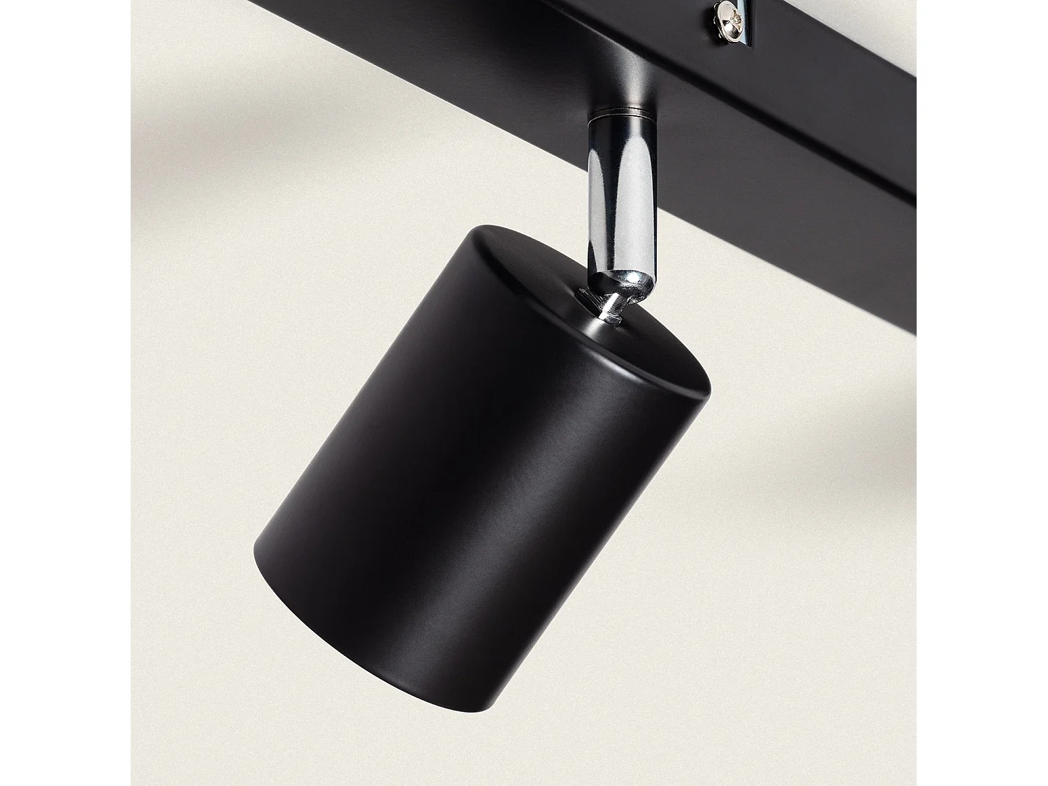 Plafonnier  Orientable Métal 3 Spots Albus Black Large Noir