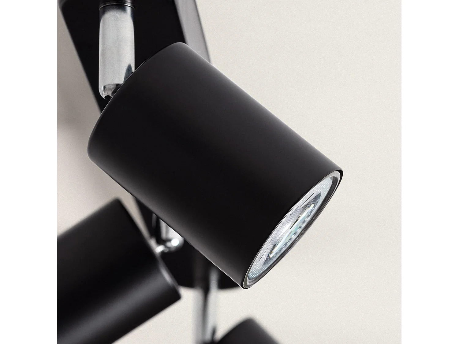 Plafonnier  Orientable Métal 3 Spots Albus Black Large Noir