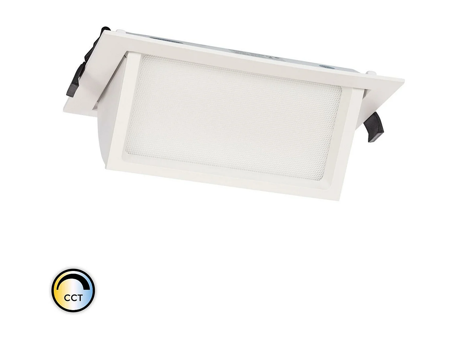 Downlight LED 38W Rectangulaire Orientable  CCT 120 lm/W LIFUD Coupe 210x125 mm Sélectionnable (chaud-neutre-froid) No Flicker