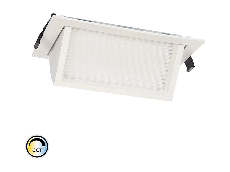 Downlight LED 38W Rectangulaire Orientable  CCT 120 lm/W LIFUD Coupe 210x125 mm Sélectionnable (chaud-neutre-froid) No Flicker