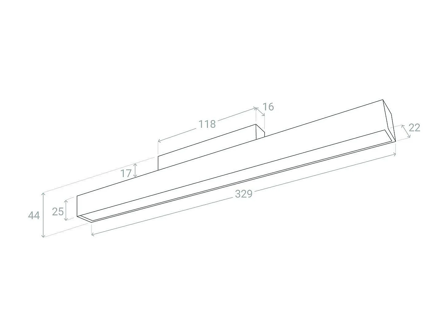 Spot Linéaire LED sur Rail Magnétique 20mm 15W Opal 48V 4000K Blanc neutre