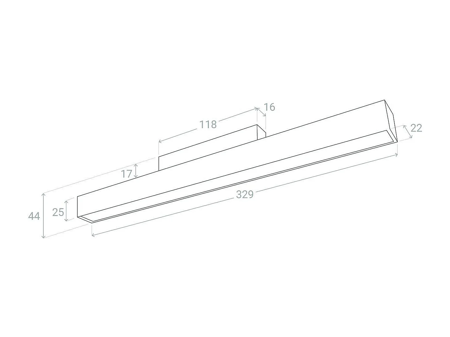 Spot Linéaire LED sur Rail Magnétique 20mm 15W Opal 48V 4000K Blanc neutre