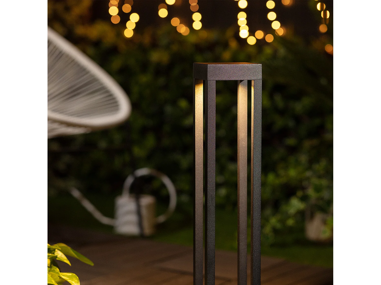 Balise LED Extérieure 7W en Saillie sur Pied 60cm Irlaya 3000K Blanc chaud