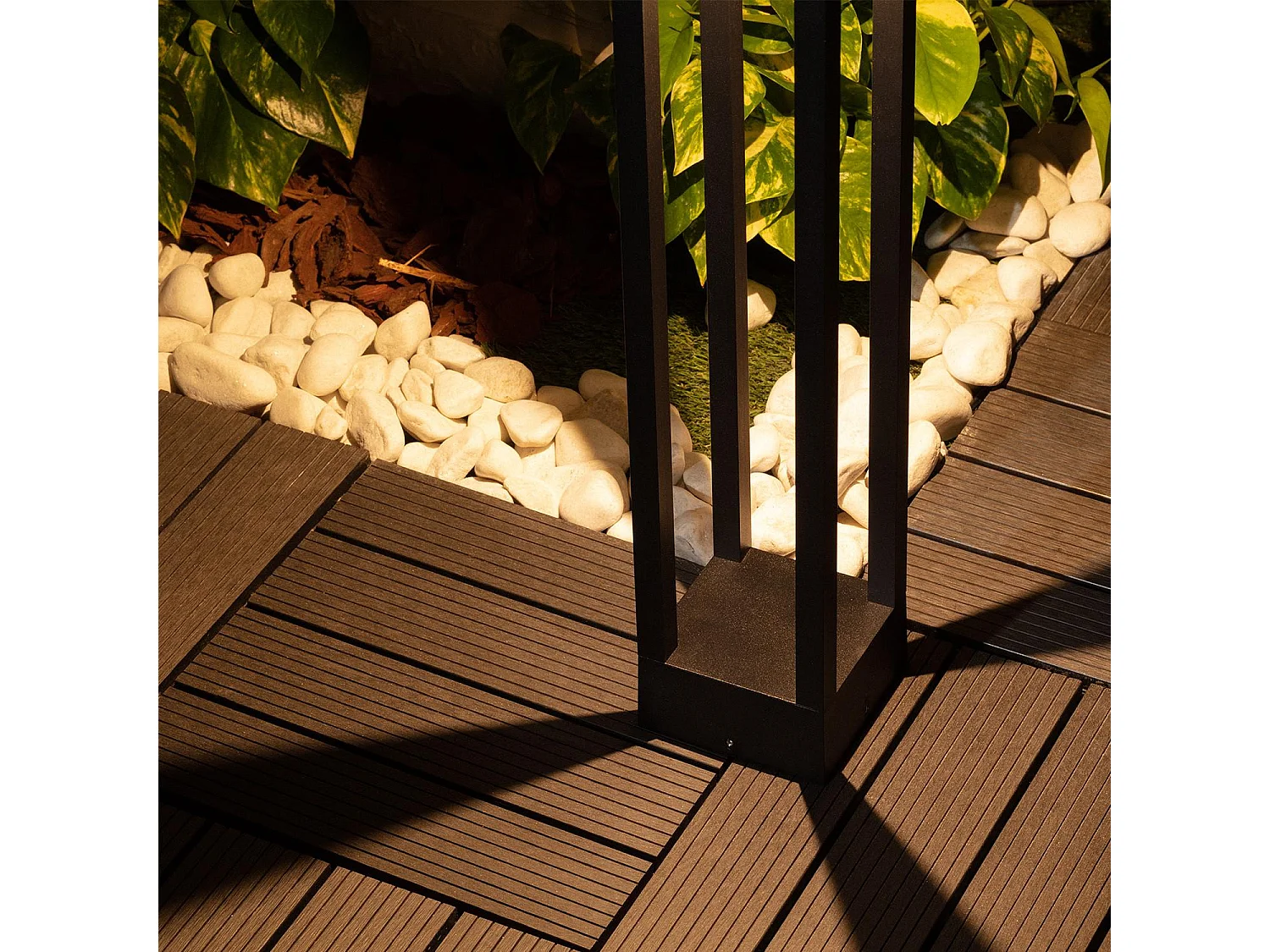 Balise LED Extérieure 7W en Saillie sur Pied 60cm Irlaya 3000K Blanc chaud