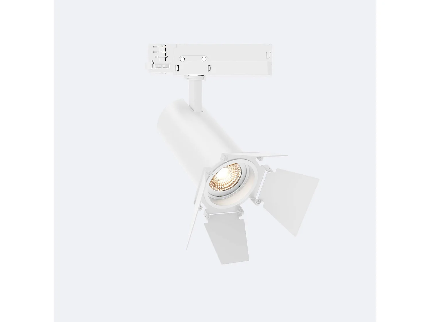 Spot LED Fasano Cinéma 20W pour Rail Triphasé Dimmable Blanc 3200K Blanc chaud