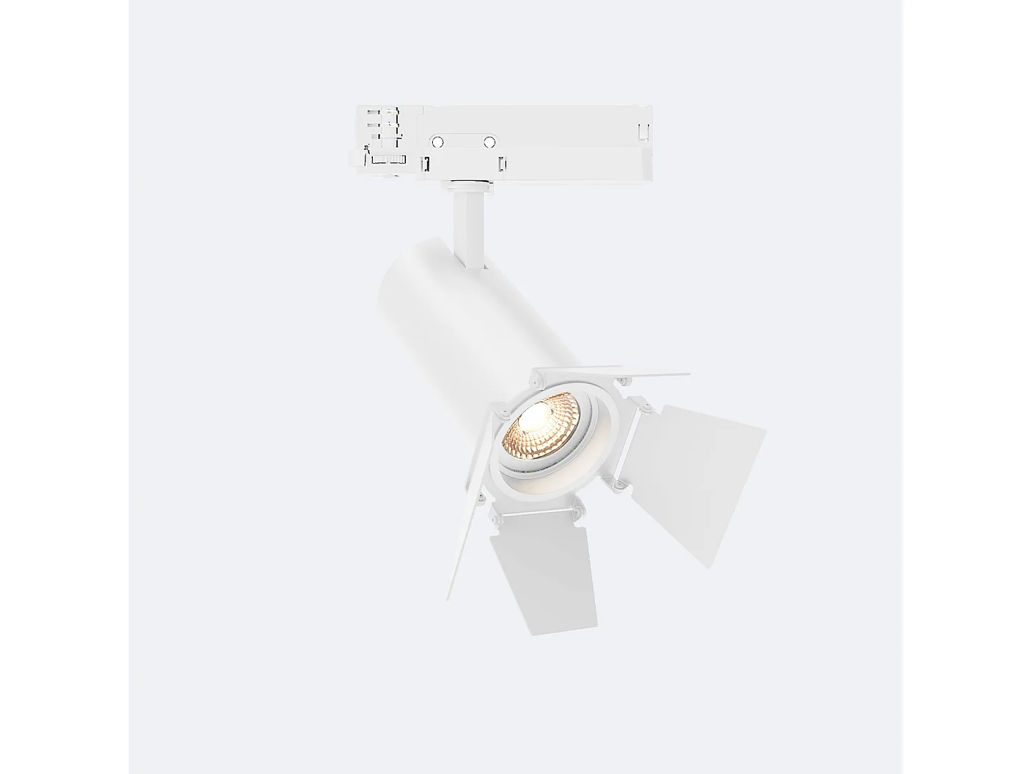 Spot LED Fasano Cinéma 20W pour Rail Triphasé Dimmable Blanc 3200K Blanc chaud