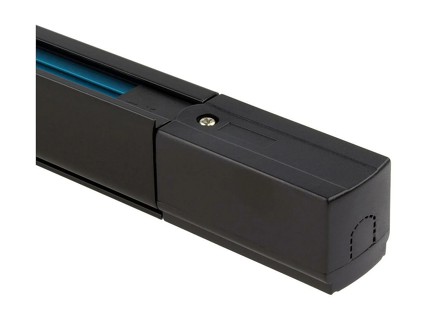 Rail Triphasé Aluminium 2 Mètres pour Spots LED Noir