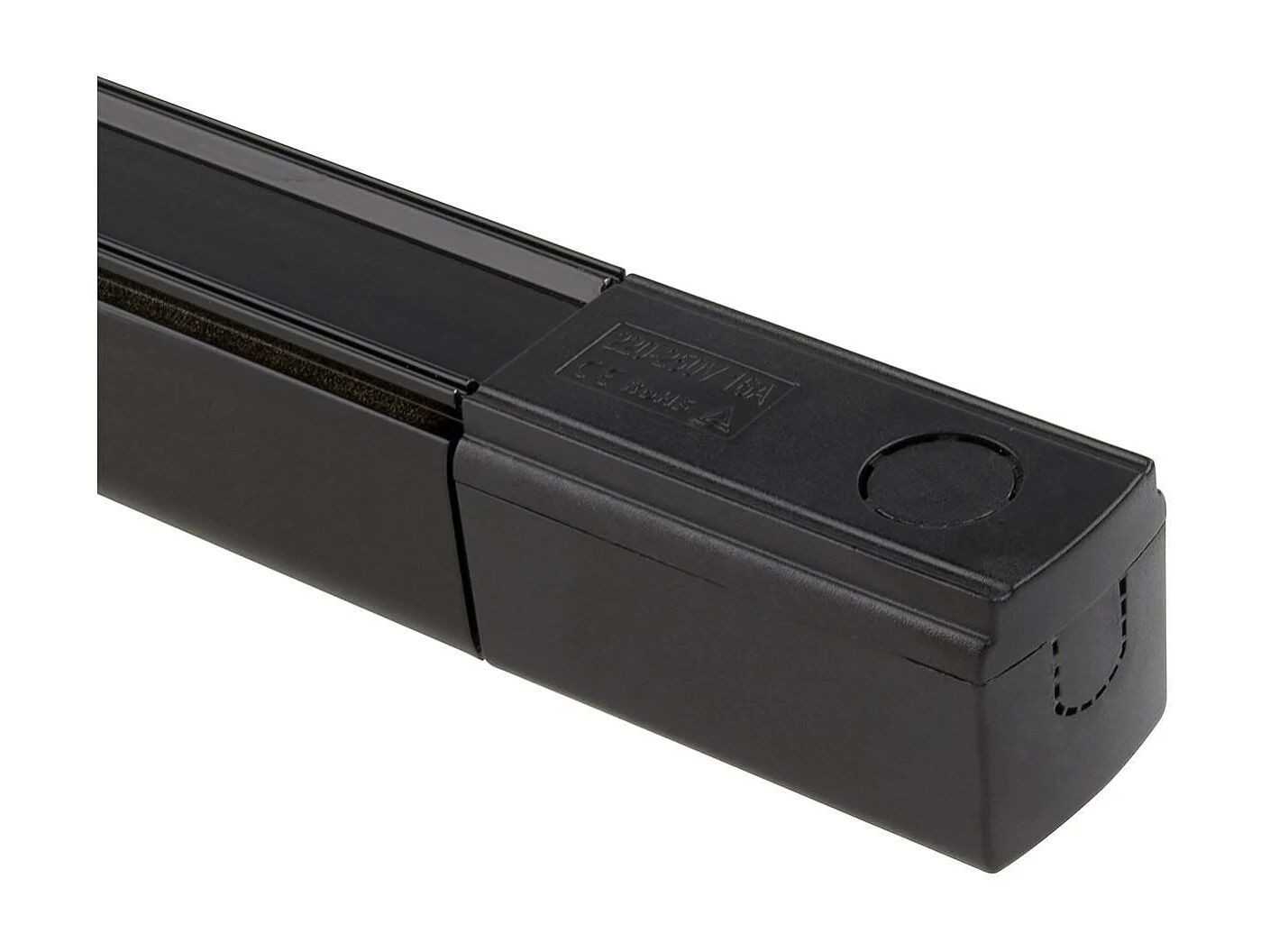 Rail Triphasé Aluminium 2 Mètres pour Spots LED Noir