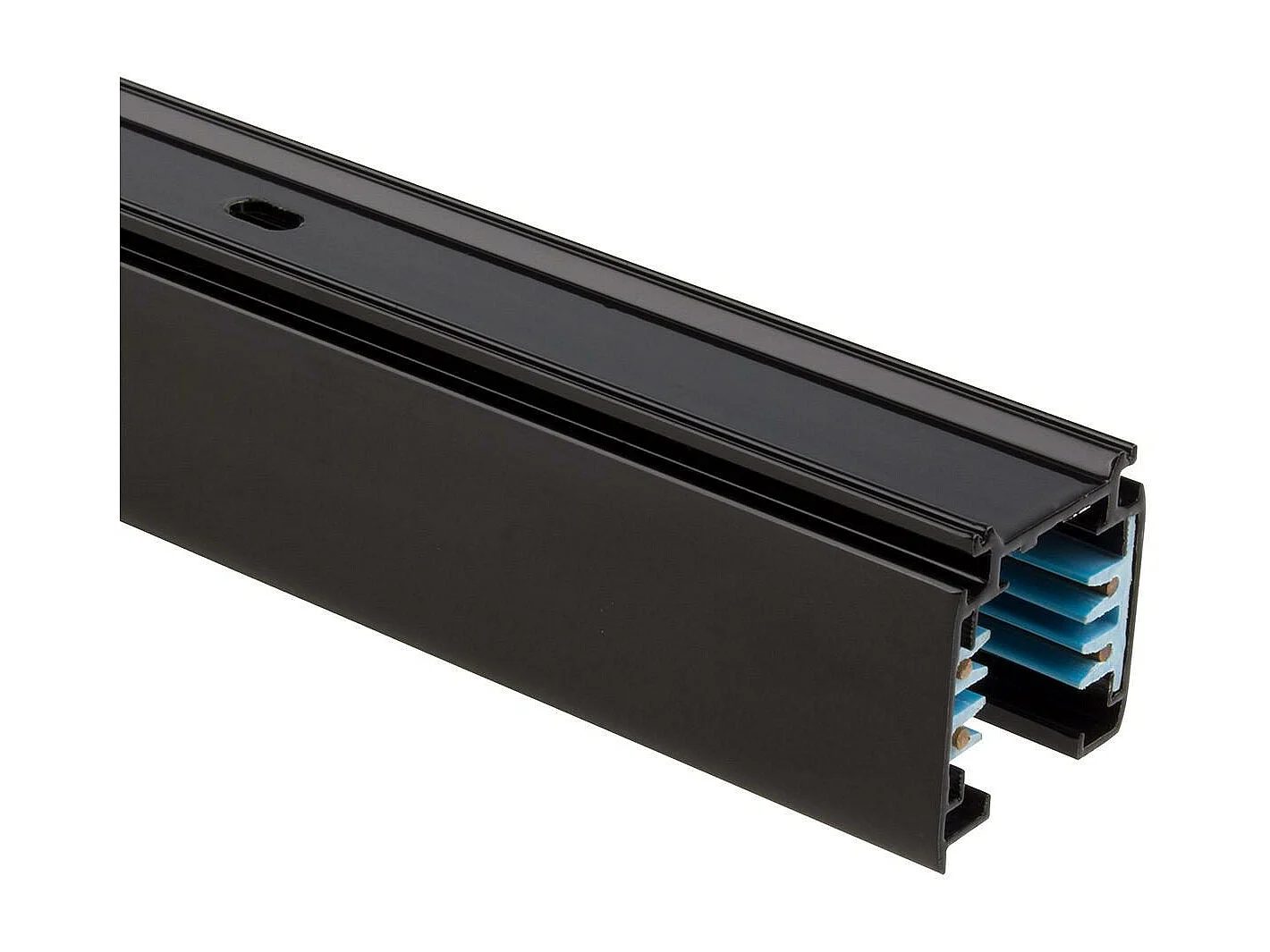 Rail Triphasé Aluminium 2 Mètres pour Spots LED Noir