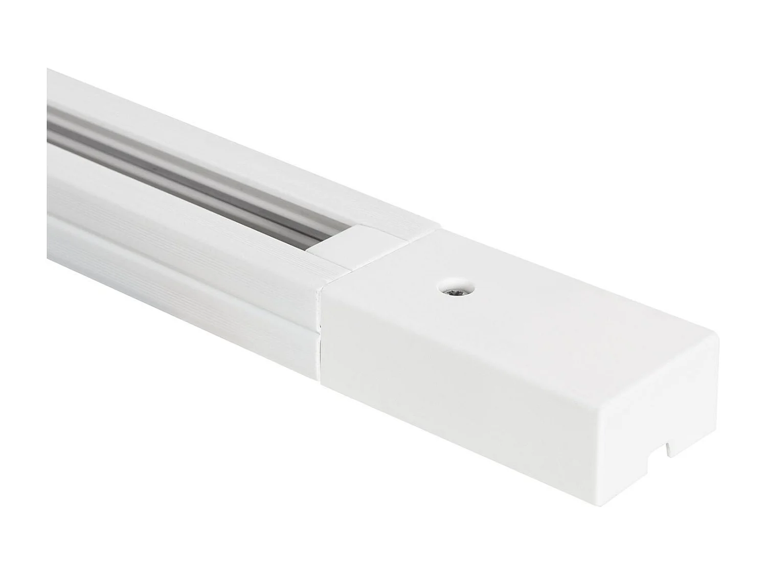 Rail Monophasé PC 1 Mètre pour Spots LED  Blanc