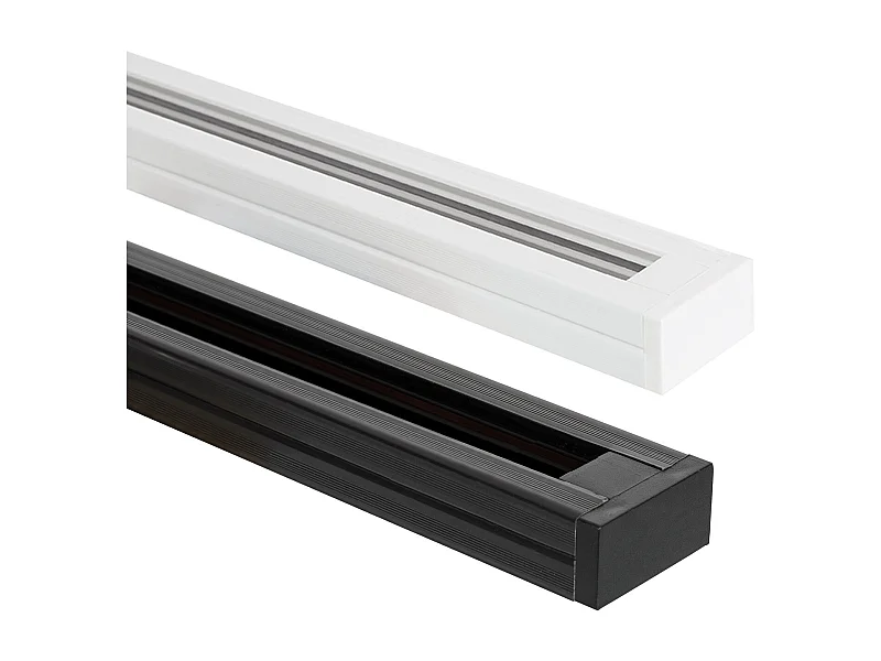 Rail Monophasé PC 1 Mètre pour Spots LED  Blanc