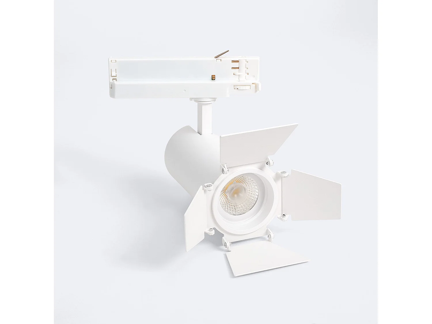 Spot LED Fasano Cinéma 30W CCT Sélectionnable pour Rail Triphasé Dimmable Blanc 2700K - 3200K - 4000K Sélectionnable